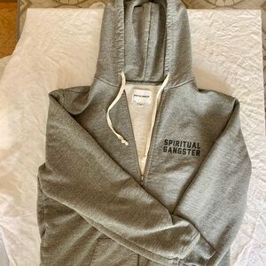 Men’s Grey Spiritual Gangster Hoodie size Large